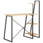 Schreibtisch mit Regalen aus Eiche und Schwarz, 102 x 50 x 117 cm von vidaXL, Schreibtische - Ref: Foro24-20284, Preis: 83,60...