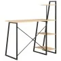 Schreibtisch mit Regalen aus Eiche und Schwarz, 102 x 50 x 117 cm von vidaXL, Schreibtische - Ref: Foro24-20284, Preis: 82,43...