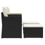 Sofá de jardín 2 plazas con toldo y taburetes ratán PE negro by , Outdoor sofas - Ref: Foro24-365803, Price: 288,73 €, Discou...