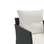 Gartensofa für 2 Personen mit Markise und Hockern aus schwarzem PE-Rattan. von , Outdoor-Sofas - Ref: Foro24-365803, Preis: 2...
