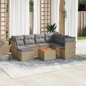 Gartensofagarnitur mit beigen Kissen, 8-teilig, aus PE-Rattan. von , Gartensets - Ref: Foro24-3223763, Preis: 455,41 €, Rabat...