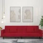 Sofá cama de 2 plazas con dos almohadas terciopelo rojo tinto by , Sofas - Ref: Foro24-375820, Price: 289,14 €, Discount: %