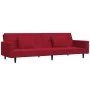 Sofá cama de 2 plazas con dos almohadas terciopelo rojo tinto by , Sofas - Ref: Foro24-375820, Price: 289,14 €, Discount: %