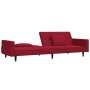 Sofá cama de 2 plazas con dos almohadas terciopelo rojo tinto by , Sofas - Ref: Foro24-375820, Price: 274,07 €, Discount: %