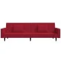 Sofá cama de 2 plazas con dos almohadas terciopelo rojo tinto by , Sofas - Ref: Foro24-375820, Price: 289,14 €, Discount: %