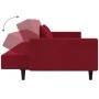 Sofá cama de 2 plazas con dos almohadas terciopelo rojo tinto by , Sofas - Ref: Foro24-375820, Price: 289,14 €, Discount: %