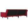 Sofá cama de 2 plazas con dos almohadas terciopelo rojo tinto by , Sofas - Ref: Foro24-375820, Price: 289,14 €, Discount: %