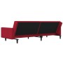 Sofá cama de 2 plazas con dos almohadas terciopelo rojo tinto by , Sofas - Ref: Foro24-375820, Price: 274,07 €, Discount: %