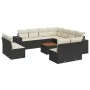 Set de sofás de jardín 12 piezas cojines ratán sintético negro by , Garden sets - Ref: Foro24-3225503, Price: 677,48 €, Disco...