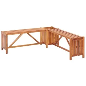 Garden bench with 2 solid acacia planters 117x117x40 cm by vidaXL, garden benches - Ref: Foro24-46345, Price: 95,15 €, Discou...