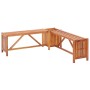 Garden bench with 2 solid acacia planters 117x117x40 cm by vidaXL, garden benches - Ref: Foro24-46345, Price: 93,30 €, Discou...