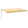 Manuelle ausfahrbare Markise in Gelb und Weiß, 500x300 cm. von , Markisen - Ref: Foro24-3069138, Preis: 446,78 €, Rabatt: %