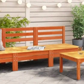 Sofás de jardín sin reposabrazos 2 uds pino macizo marrón cera by , Modular outdoor sofas - Ref: Foro24-838002, Price: 85,18 ...