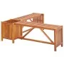 Garden bench with 2 solid acacia planters 117x117x40 cm by vidaXL, garden benches - Ref: Foro24-46345, Price: 95,15 €, Discou...