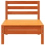 Sofás de jardín sin reposabrazos 2 uds pino macizo marrón cera by , Modular outdoor sofas - Ref: Foro24-838002, Price: 86,07 ...