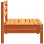 Gartensofas ohne Armlehnen, 2 Stück Massivkiefer, braun gewachst. von , Modulare Sofas für den Außenbereich - Ref: Foro24-838...