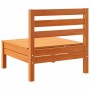 Sofás de jardín sin reposabrazos 2 uds pino macizo marrón cera by , Modular outdoor sofas - Ref: Foro24-838002, Price: 86,07 ...