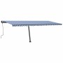 Toldo manual retráctil con luz LED azul y blanco 600x350 cm by , Awnings - Ref: Foro24-3069881, Price: 712,67 €, Discount: %