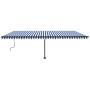 Toldo manual retráctil con luz LED azul y blanco 600x350 cm by , Awnings - Ref: Foro24-3069881, Price: 712,67 €, Discount: %