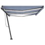 Toldo manual retráctil con luz LED azul y blanco 600x350 cm by , Awnings - Ref: Foro24-3069881, Price: 712,67 €, Discount: %