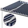 Toldo manual retráctil con luz LED azul y blanco 600x350 cm de , Toldos - Ref: Foro24-3069881, Precio: 713,91 €, Descuento: %