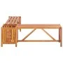 Garden bench with 2 solid acacia planters 117x117x40 cm by vidaXL, garden benches - Ref: Foro24-46345, Price: 95,15 €, Discou...