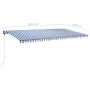 Toldo manual retráctil con luz LED azul y blanco 600x350 cm de , Toldos - Ref: Foro24-3069881, Precio: 713,91 €, Descuento: %