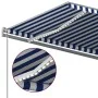 Toldo retráctil manual con luz postes azul y blanco 6x3 m by , Awnings - Ref: Foro24-3070201, Price: 687,99 €, Discount: %