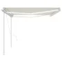 Toldo automático con LED y sensor de viento crema 5x3 m by , Awnings - Ref: Foro24-3069992, Price: 753,25 €, Discount: %