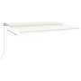 Toldo automático con LED y sensor de viento crema 5x3 m by , Awnings - Ref: Foro24-3069992, Price: 814,29 €, Discount: %