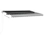 Toldo automático LED sensor de viento gris antracita 400x350 cm by , Awnings - Ref: Foro24-3068994, Price: 595,97 €, Discount: %