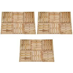 Baldosas de porche 18 unidades madera marrón 50x50 cm de , Suelos y moquetas - Ref: Foro24-276435, Precio: 189,80 €, Descuent...