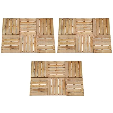 Baldosas de porche 18 unidades madera marrón 50x50 cm de , Suelos y moquetas - Ref: Foro24-276435, Precio: 189,80 €, Descuent...