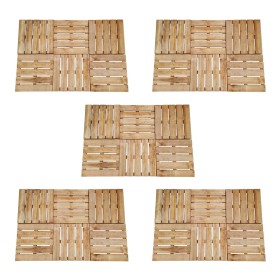 Baldosas de porche 30 unidades madera marrón 50x50 cm