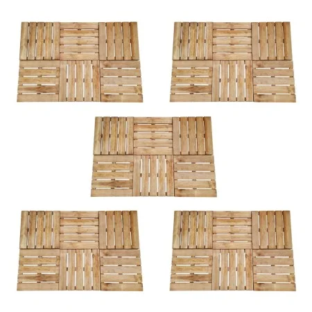 Baldosas de porche 30 unidades madera marrón 50x50 cm de , Suelos y moquetas - Ref: Foro24-276437, Precio: 385,75 €, Descuent...