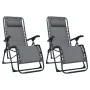 Folding chairs 2 units gray textilene by , Loungers - Ref: Foro24-312462, Price: 197,63 €, Discount: %