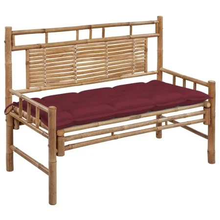 Gartenbank mit Bambuskissen 120 cm von , Gartenbänke - Ref: Foro24-3063900, Preis: 147,22 €, Rabatt: %