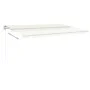Toldo automático con LED y sensor de viento crema 500x300 cm by , Awnings - Ref: Foro24-3068952, Price: 676,90 €, Discount: %
