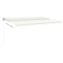 Toldo automático con LED y sensor de viento crema 500x300 cm by , Awnings - Ref: Foro24-3068952, Price: 723,65 €, Discount: %