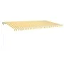 Automatic awning with wind sensor LED yellow white 600x300cm by , Awnings - Ref: Foro24-3068973, Price: 760,94 €, Discount: %