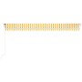 Toldo automático LED sensor de viento amarillo blanco 600x300cm