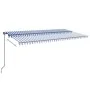 Manual retractable awning with blue and white LED light 600x300 cm by , Awnings - Ref: Foro24-3069161, Price: 563,74 €, Disco...