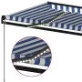 Manual retractable awning with blue and white LED light 600x300 cm by , Awnings - Ref: Foro24-3069161, Price: 563,74 €, Disco...