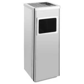 Papelera con cenicero de acero inoxidable 36 L by vidaXL, Garbage cans and trash cans - Ref: Foro24-51090, Price: 107,24 €, D...