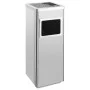 Papelera con cenicero de acero inoxidable 36 L by vidaXL, Garbage cans and trash cans - Ref: Foro24-51090, Price: 107,24 €, D...