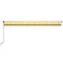 Yellow and white manual retractable awning 600x350 cm by , Awnings - Ref: Foro24-3069238, Price: 566,62 €, Discount: %