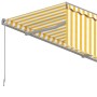 Manuelle einziehbare Markise mit gelber und weißer Jalousie 5x3 m von , Markisen - Ref: Foro24-3069458, Preis: 488,61 €, Raba...