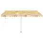 Automatic awning with wind sensor LED yellow white 400x350cm by , Awnings - Ref: Foro24-3069633, Price: 720,17 €, Discount: %