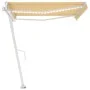 Automatic awning with wind sensor LED yellow white 400x350cm by , Awnings - Ref: Foro24-3069633, Price: 720,17 €, Discount: %