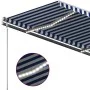 Einziehbare manuelle Markise mit blauer und weißer LED 400x300 cm von , Markisen - Ref: Foro24-3069741, Preis: 441,96 €, Raba...